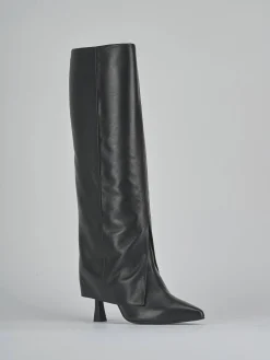 Stivali tacco 8cm pelle nero