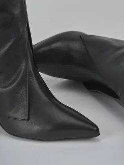 Stivali tacco 8cm pelle nero