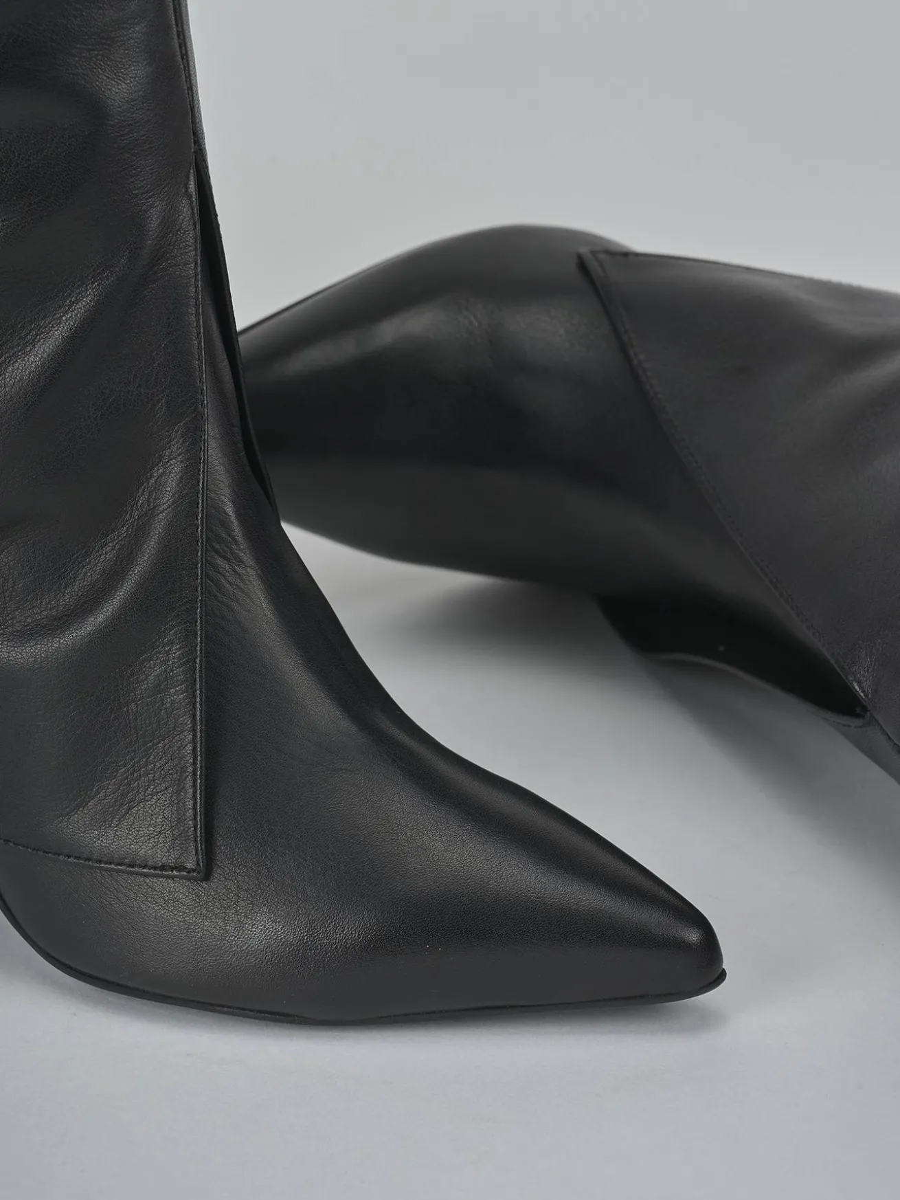 Stivali tacco 8cm pelle nero