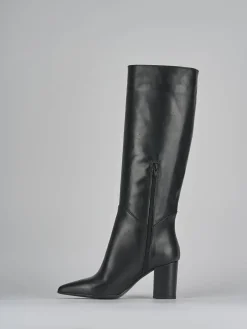 Stivali tacco 6cm pelle nero