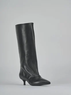 Stivali tacco 5cm pelle nero