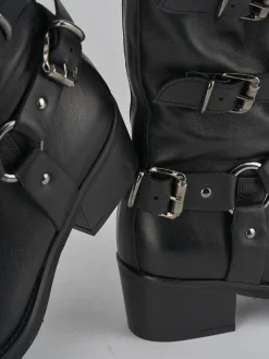 Stivali tacco 4cm pelle nero