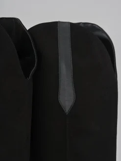 Stivali tacco 5cm pelle nero