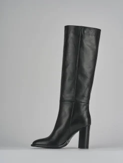 Stivali tacco 9cm pelle nero