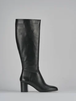 Stivali tacco 6cm pelle nero