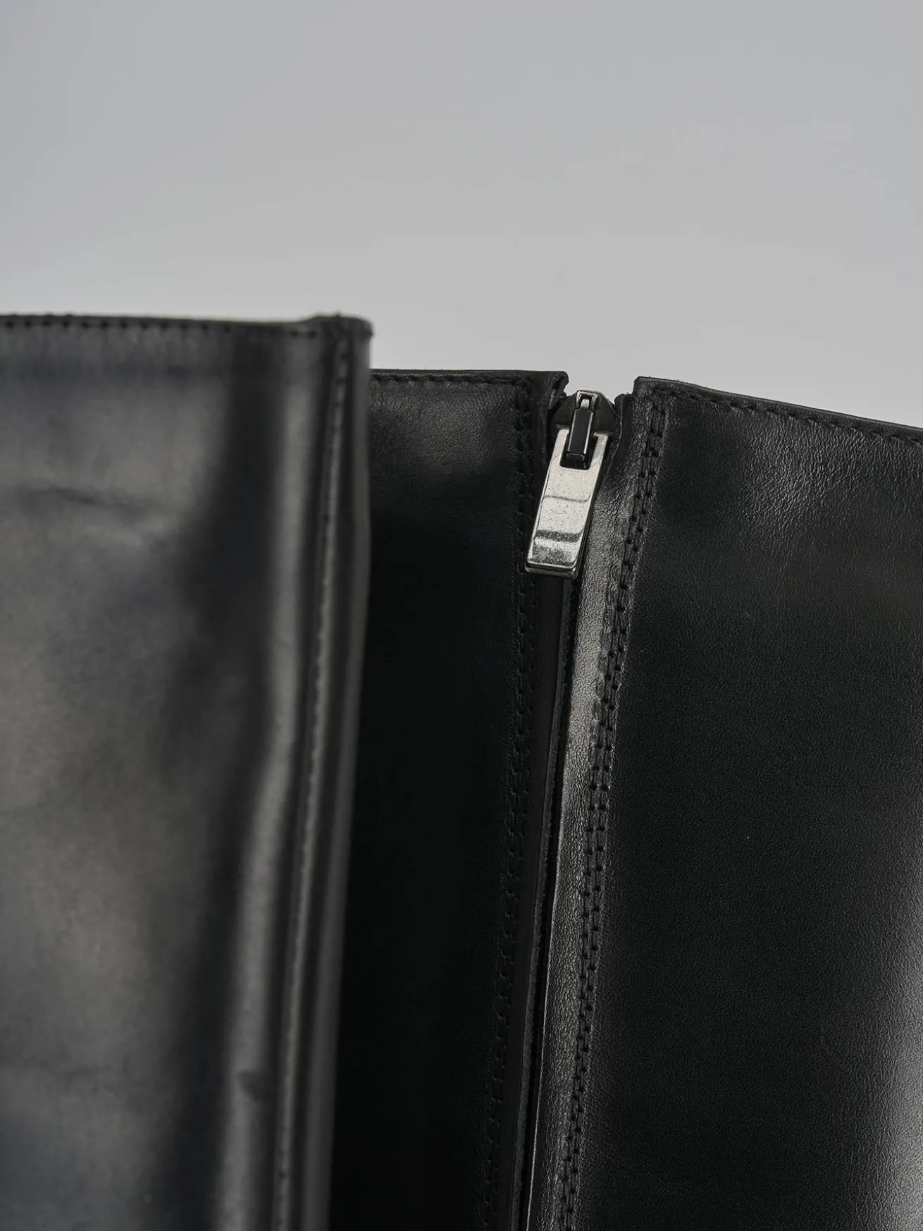 Stivali tacco 6cm pelle nero