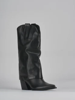 Stivali tacco 8cm pelle nero