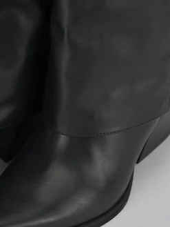 Stivali tacco 8cm pelle nero