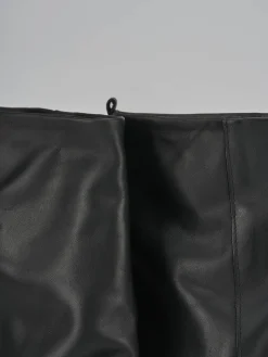 Stivali tacco 3cm pelle nero