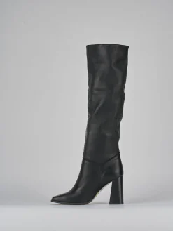 Stivali tacco 9cm pelle nero