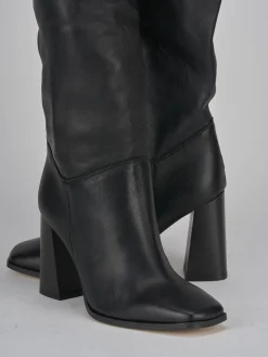 Stivali tacco 9cm pelle nero