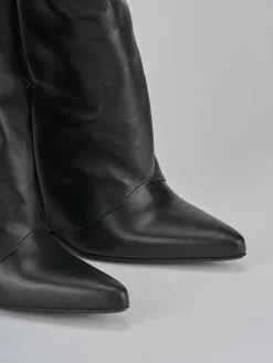 Stivali tacco 9cm pelle nero