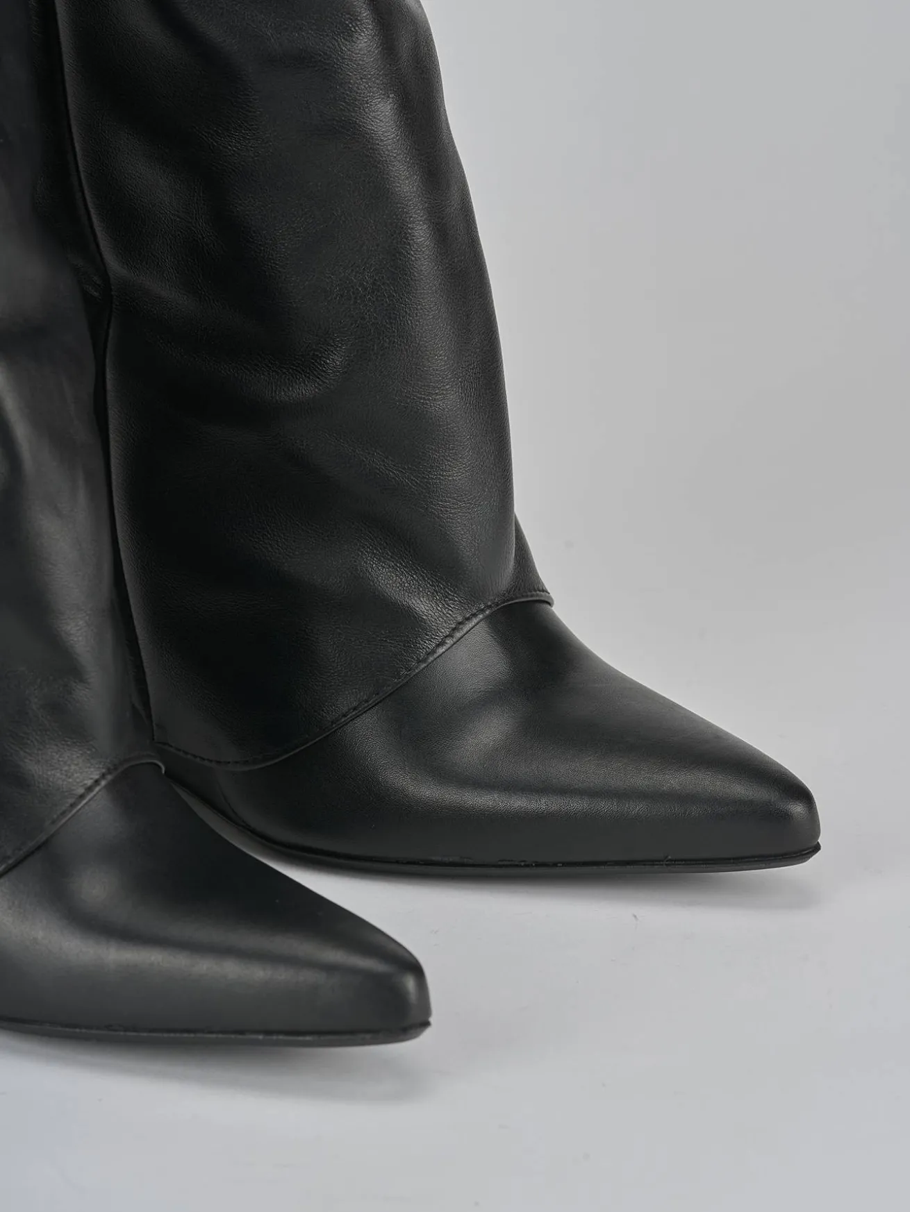 Stivali tacco 9cm pelle nero