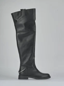 Stivali tacco 2cm pelle nero