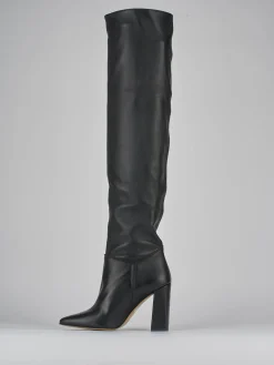 Stivali tacco 9cm pelle nero