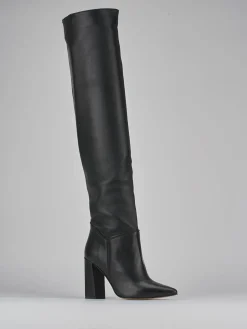 Stivali tacco 9cm pelle nero