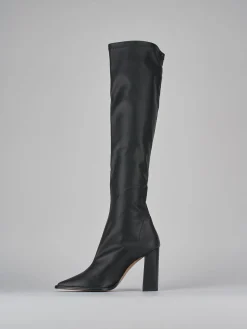 Stivali tacco 9cm pelle nero