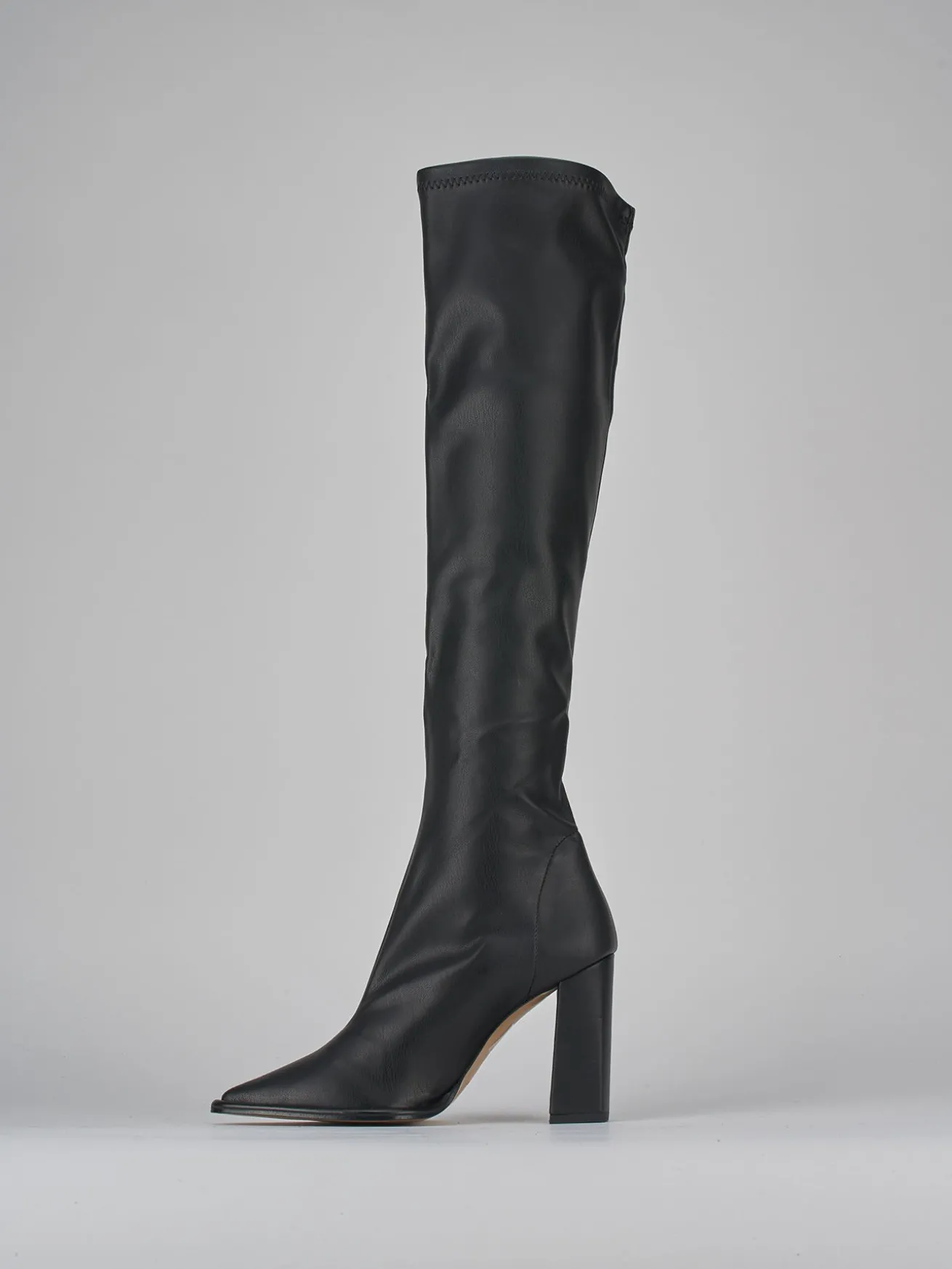 Stivali tacco 9cm pelle nero