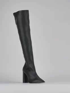 Stivali tacco 9cm pelle nero