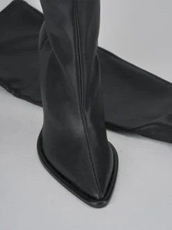 Stivali tacco 9cm pelle nero