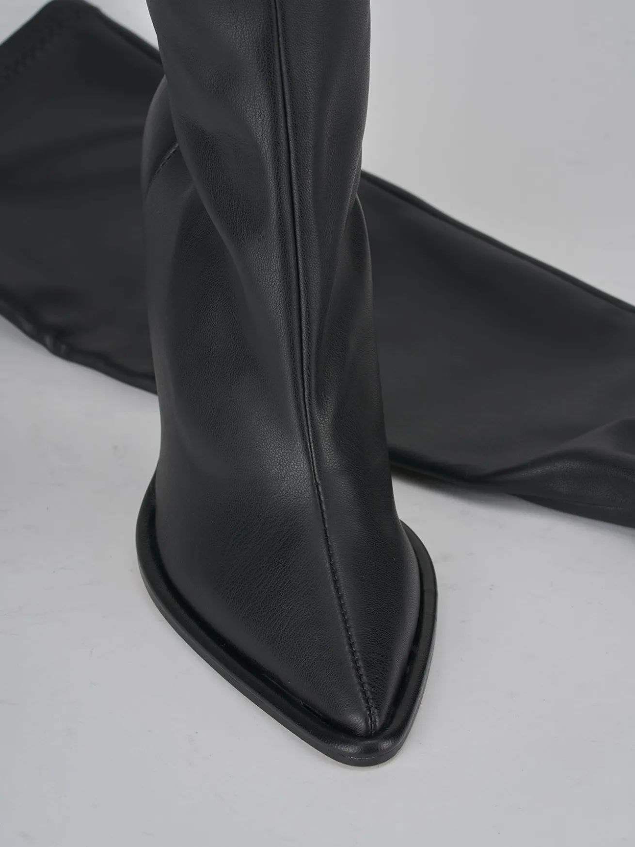 Stivali tacco 9cm pelle nero