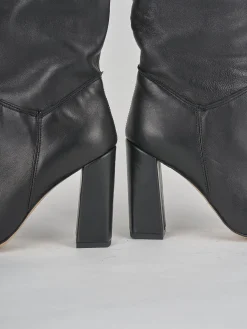 Stivali tacco 9cm pelle nero