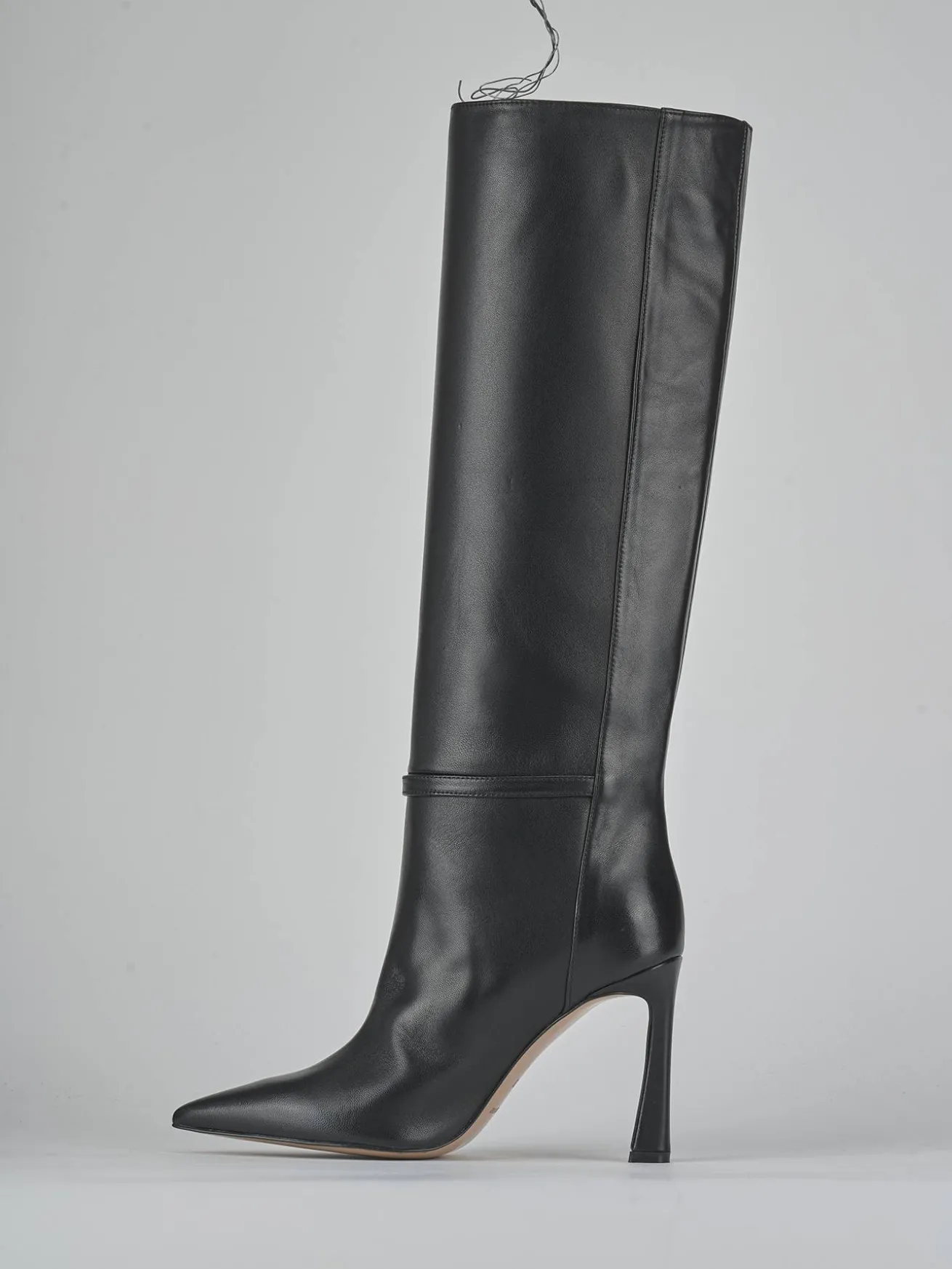 Stivali tacco 8cm pelle nero