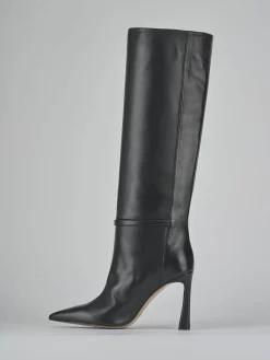 Stivali tacco 8cm pelle nero