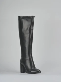 Stivali tacco 8cm pelle nero