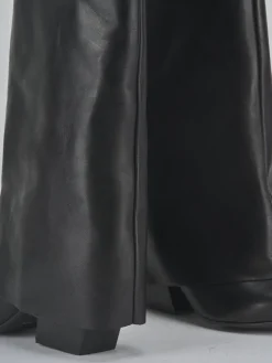 Stivali tacco 7cm pelle nero