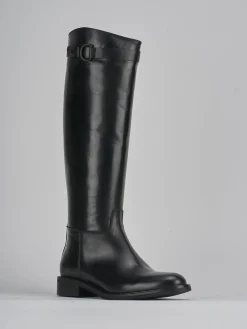 Stivali tacco 3cm pelle nero