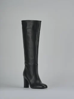 Stivali tacco 8cm pelle nero