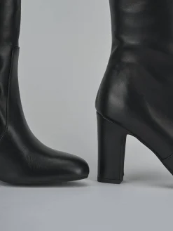 Stivali tacco 8cm pelle nero