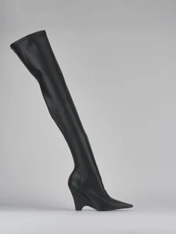 Stivali tacco 9cm pelle nero