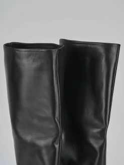 Stivali tacco 6cm pelle nero