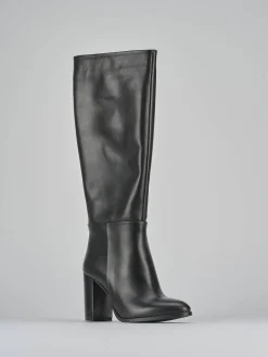 Stivali tacco 8cm pelle nero