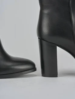 Stivali tacco 8cm pelle nero