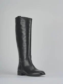 Stivali tacco 3cm pelle nero