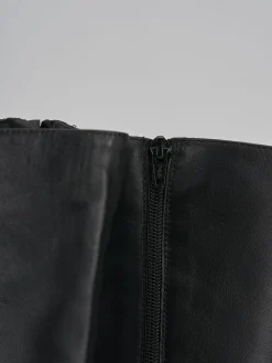 Stivali tacco 9cm pelle nero