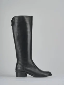 Stivali tacco 4cm pelle nero