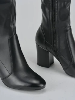 Stivali tacco 7cm pelle nero