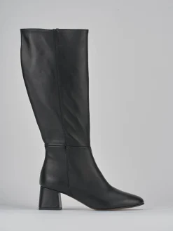 Stivali tacco 6cm pelle nero