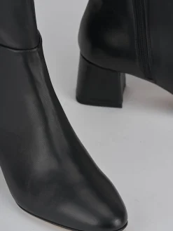 Stivali tacco 6cm pelle nero