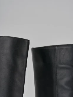 Stivali tacco 5cm pelle nero