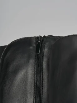 Stivali tacco 8cm pelle nero