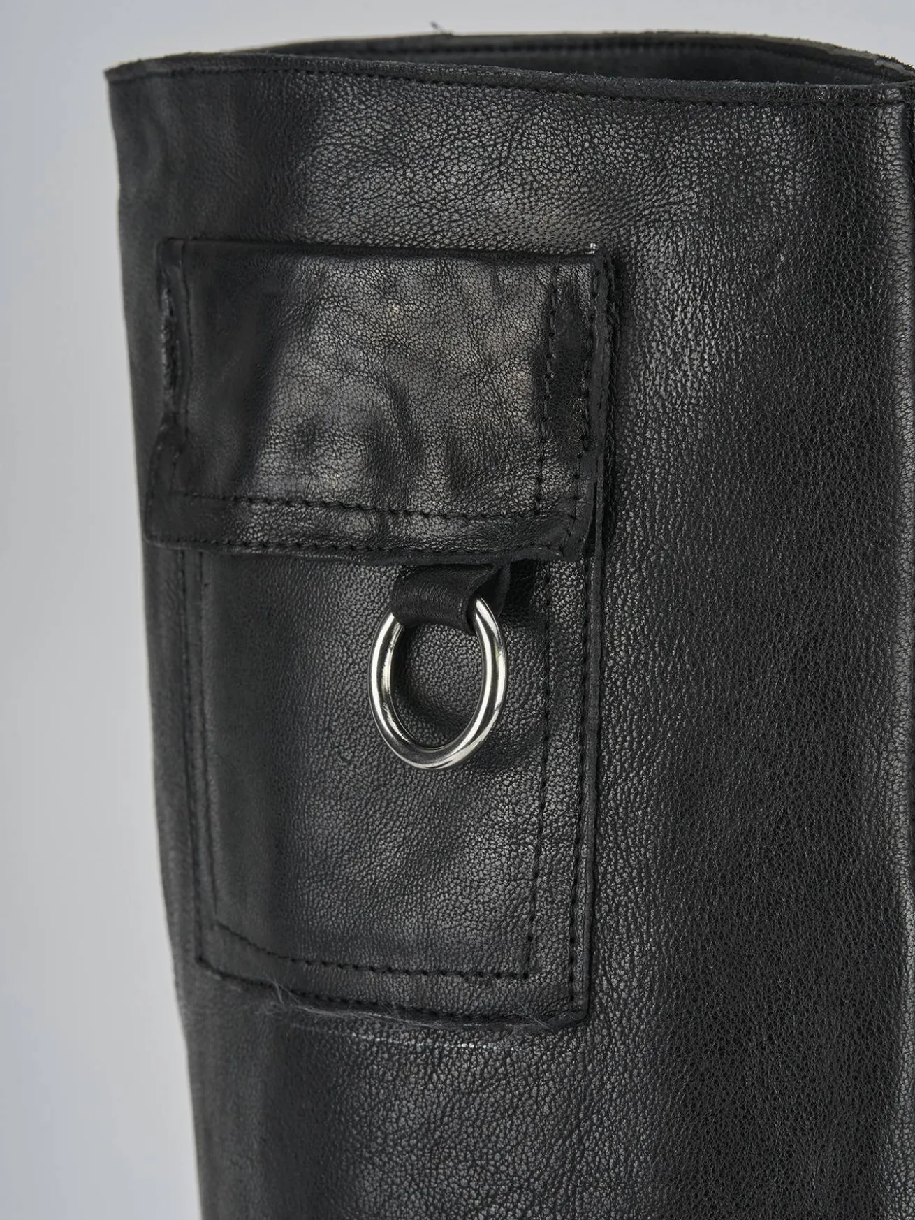 Stivali tacco 7cm pelle nero