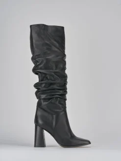 Stivali tacco 9cm pelle nero