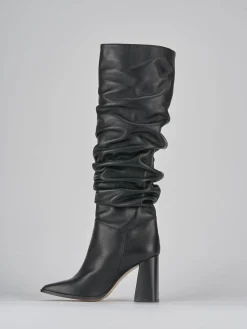 Stivali tacco 9cm pelle nero