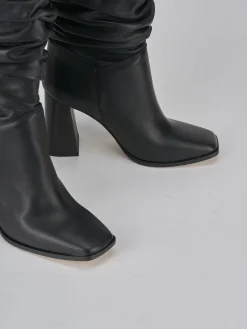 Stivali tacco 9cm pelle nero