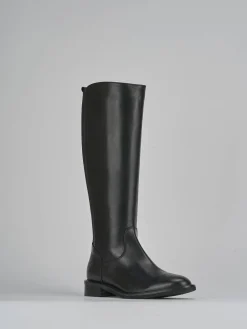 Stivali tacco 3cm pelle nero